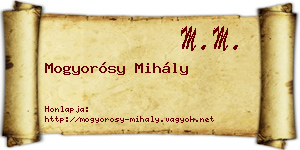 Mogyorósy Mihály névjegykártya