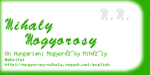 mihaly mogyorosy business card